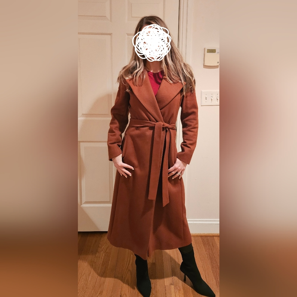 Terracotta Wool Blend Coat